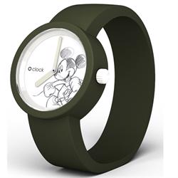 Image of O'Clock Army grøn med Mickey Mouse ur